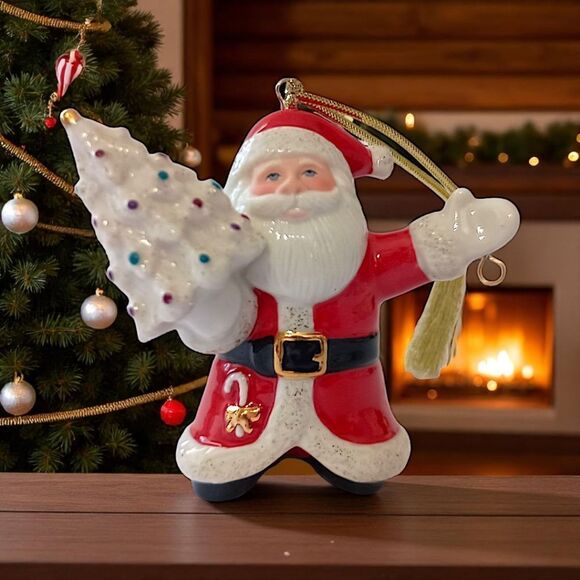 Lenox Tree Charmer Ornament Santa Claus Christmas Tree Porcelain Handpainted - Picture 12 of 15